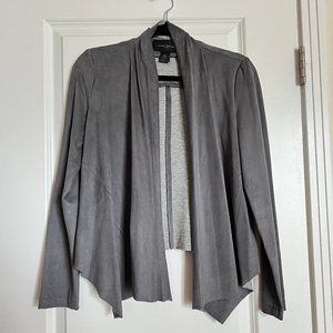 NWOT Ann Taylor Factory Suede Gray Cardigan